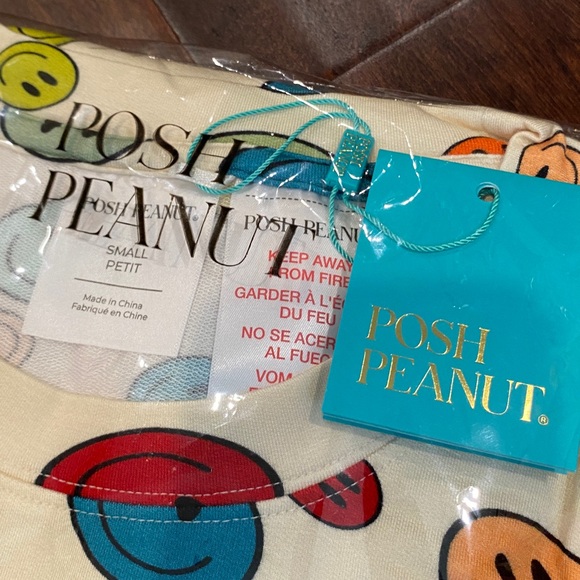 Posh Peanut Bamboo Simon Smiley Face Women’s Balloon Sleeve Sweatshirt Small NWT - Picture 3 of 5